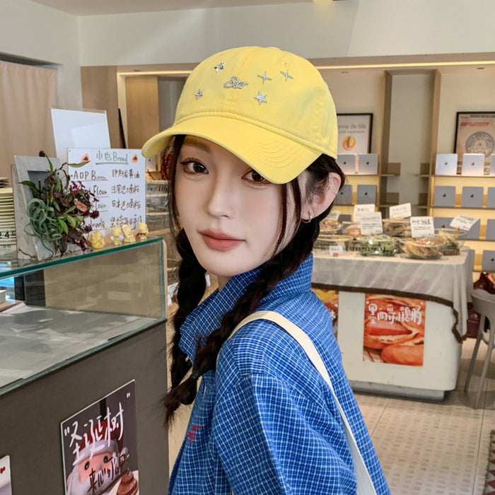 Wholesale New style Starry Sky Versatile Baseball Hat for Outdoor Travel, Sunshade and Sun Protection, Duck Tongue Hat