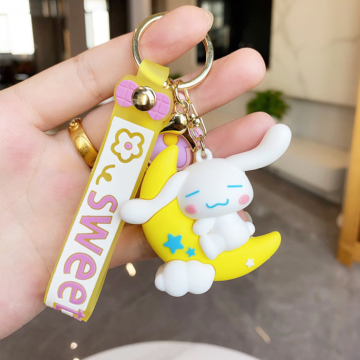 Wholesale Cute Cartoon PVC Keychain Bag Charm Trendy Birthday Gift Accessory for Couples
