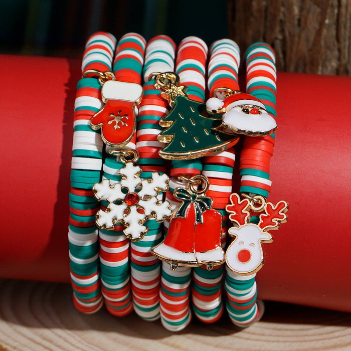 Wholesale Beaded Letter Combination Christmas Bracelet