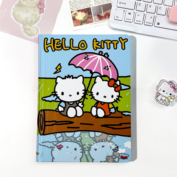 Wholesale 5pcs split mirror cat series color page hard cover cartoon  notebook hand account diary