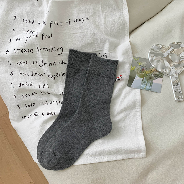 Wholesale Bow tie double needle mid tube socks versatile socks versatile mid tube socks