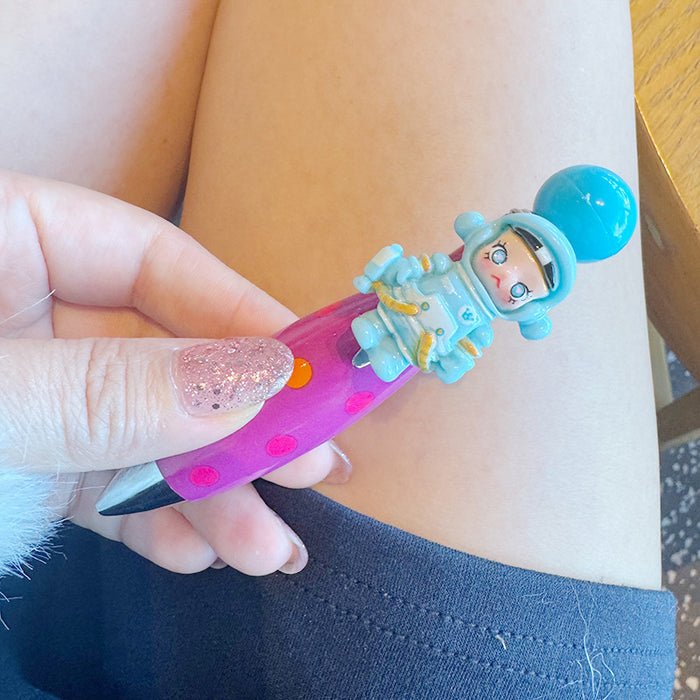 Wholesale Cute and simple soft-grip ballpoint pen with doll decoration