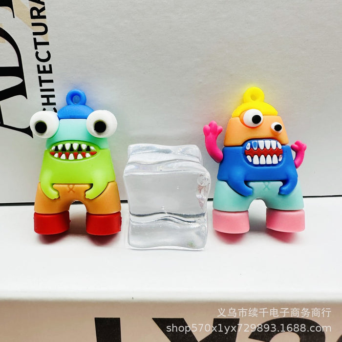 Wholesale Cartoon Cute Monster Keychain Couple's Bag Pendant Doll Gift