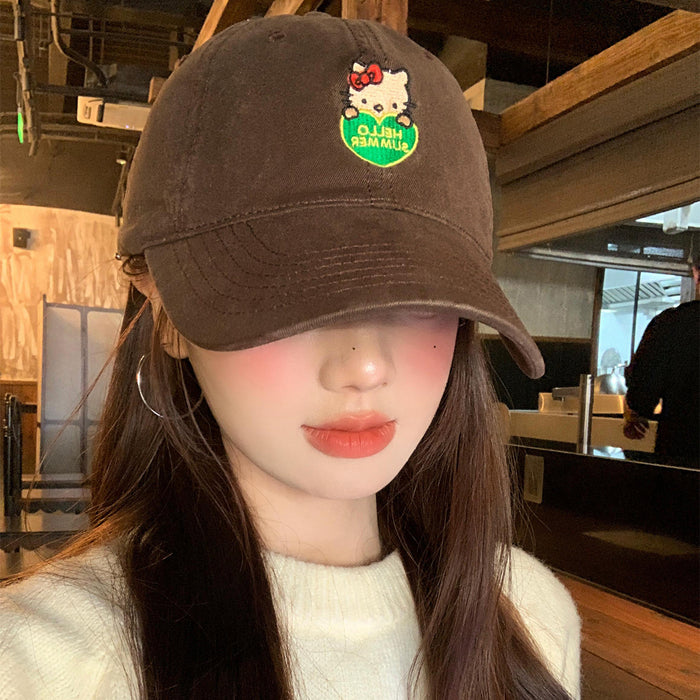 Wholesale Cute heart-embroidered baseball cap