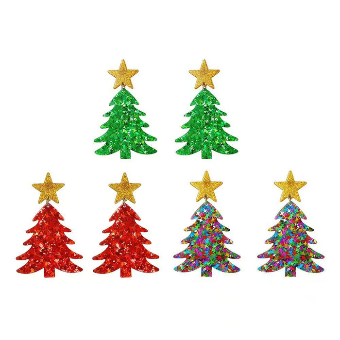 Wholesale Christmas earrings cute cute earrings Christmas tree snowflake women fashion jewelry