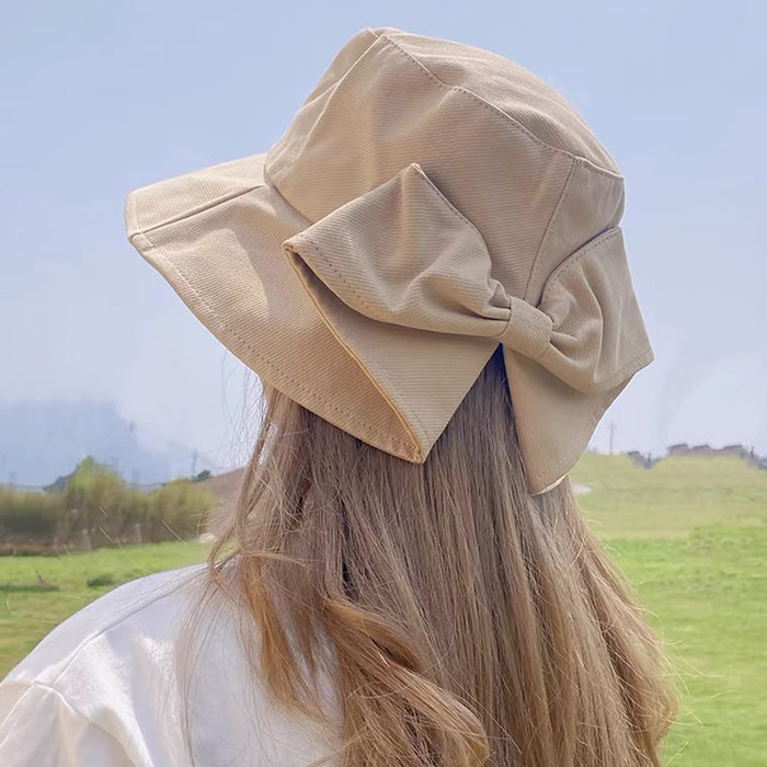 Wholesale Versatile fisherman hat with split back, UV resistant, sun shading bow, fashionable and casual sun shading hat