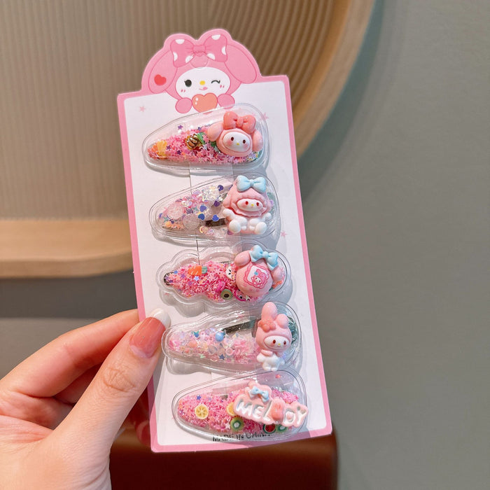 Wholesale Children's Quicksand Cartoon Resin Hairpin JDC-HC-Qinwen002