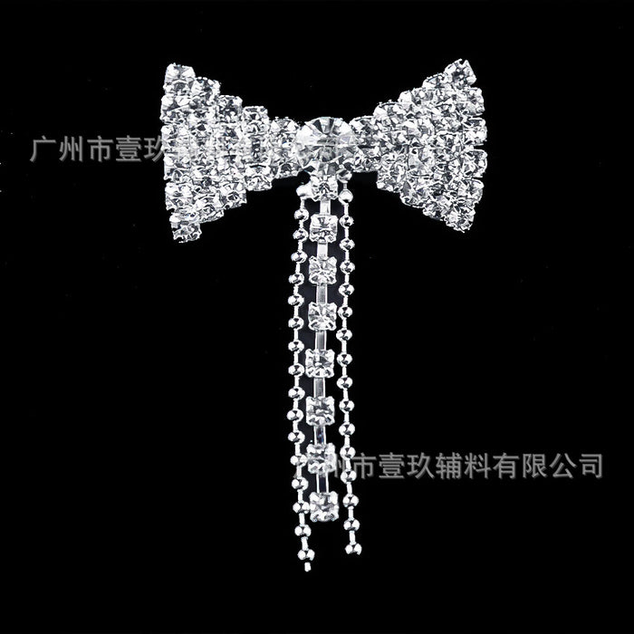 Wholesale DIY clothing accessories and embellishments: rhinestone bow corsage
