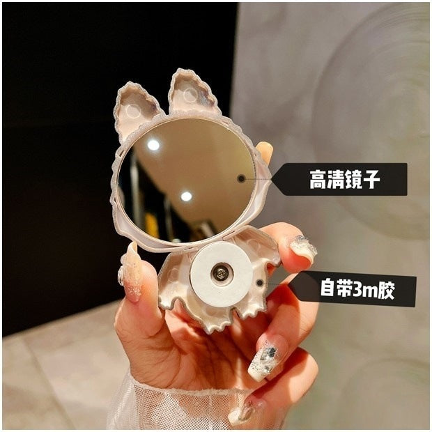 Wholesale Cute Cartoon Solid Color Electroplated Mirror Phone Stand
