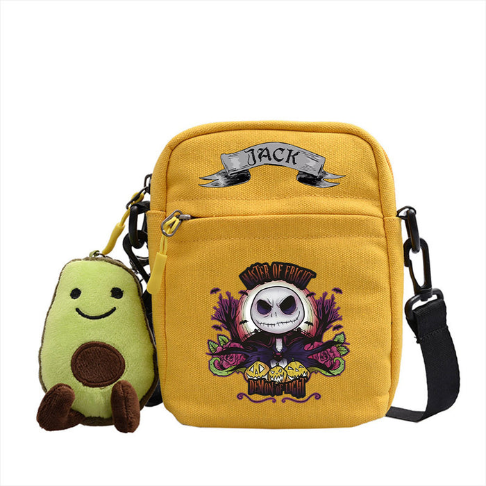 Wholesale Halloween Printed Pattern Canvas Crossbody Shoulder Bag JDC-SD-WuDuomei002