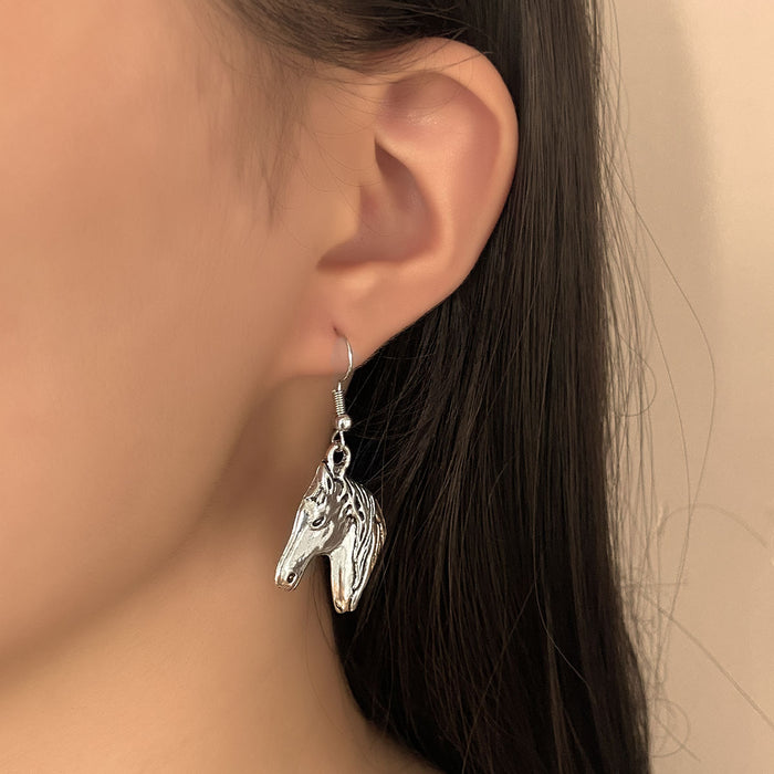 Wholesale Western Cowboy Style Antique Silver Design Pony Calf Ear