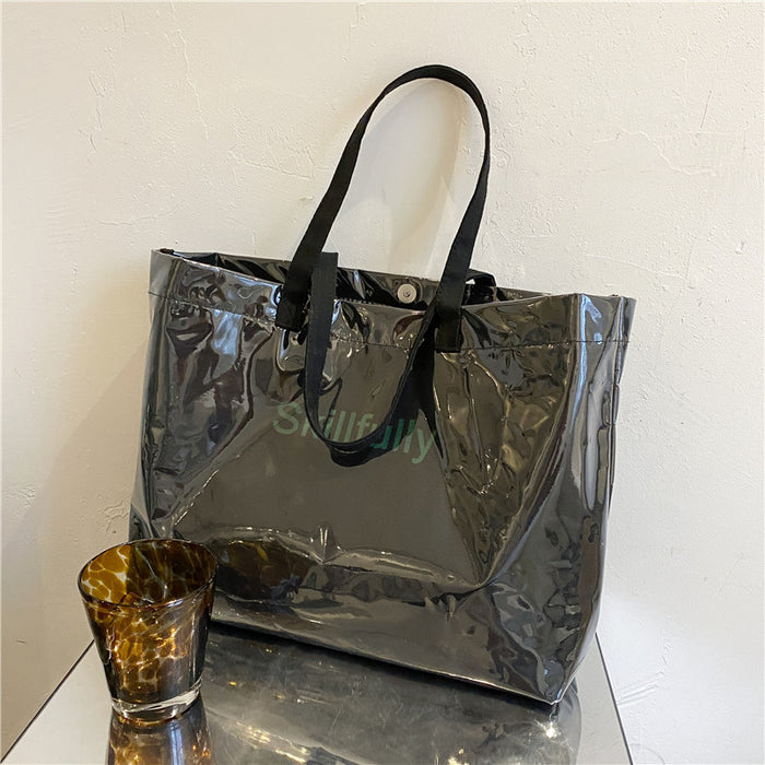 Wholesale Large capacity transparent texture bag, single shoulder handbag