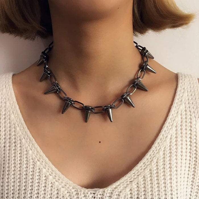 Wholesale  jewelry retro necklace exaggerated punk necklace necklace clavicle chain women
