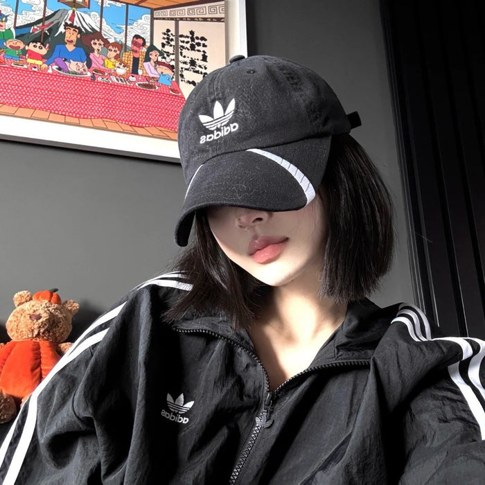 Wholesale Logo Flower Duck Tongue Hat, Washed and Used for Outdoor Travel, Men and Women, Small and Popular