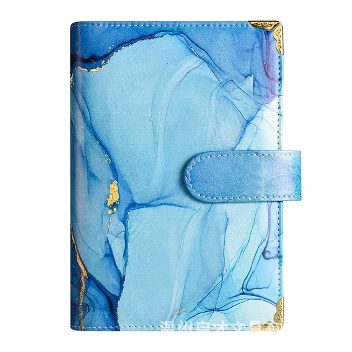 Wholesale Binder Zipper Bag Macaron Notebook Leather Pu Loose-Leaf Cash Budget Notebook