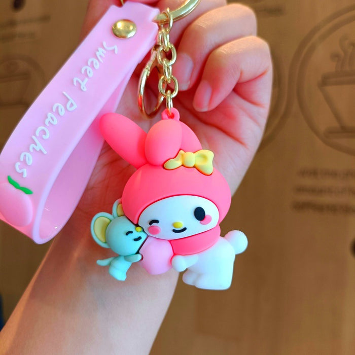 Wholesale Cute 3D Doll Silicone Keychain JDC-KC-MingT134