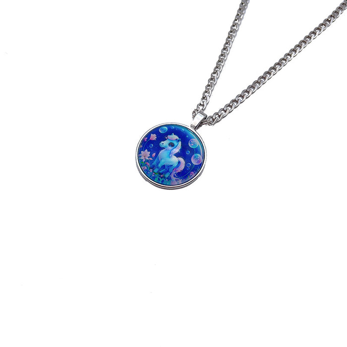 Wholesale Luminous Zodiac Alloy Necklace