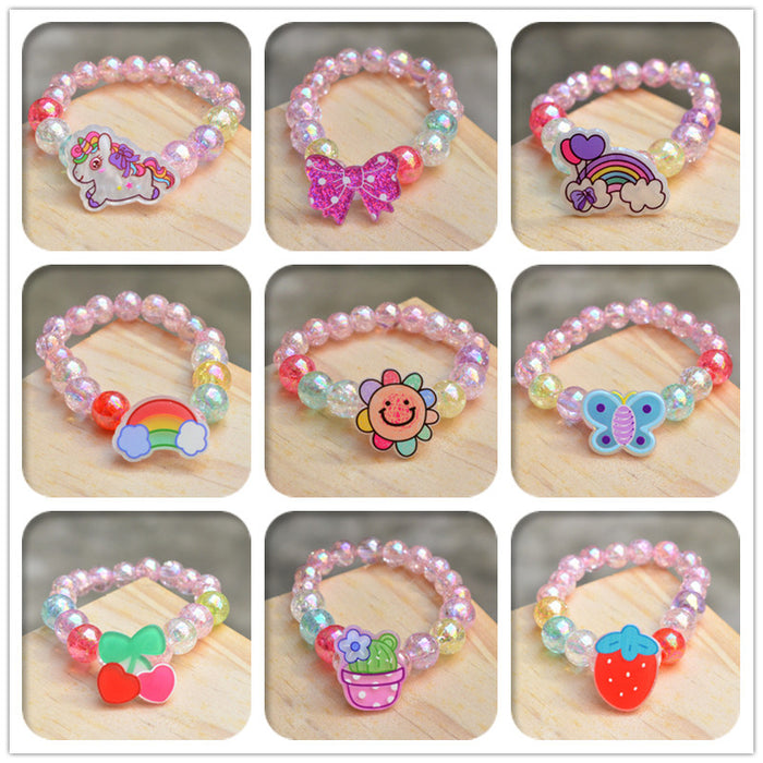 Wholesale Rainbow crystal bead bracelet
