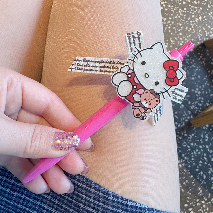 Wholesale Student' s signature pen with cute puppy bow
