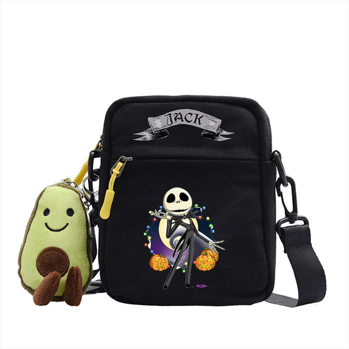 Wholesale Halloween Printed Pattern Canvas Crossbody Shoulder Bag JDC-SD-WuDuomei002