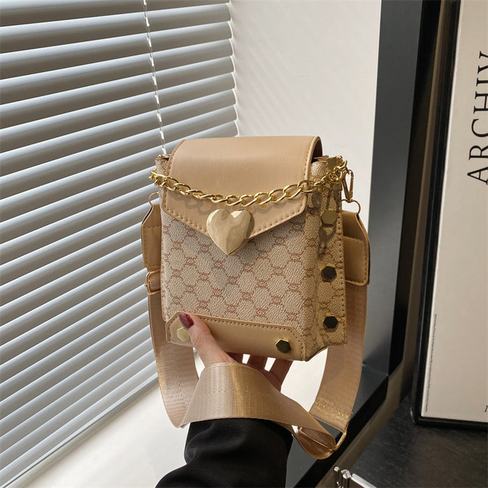 Wholesale Texture Vertical Retro Trendy Mobile Phone Bag Storage Bag Single Shoulder Crossbody Bag