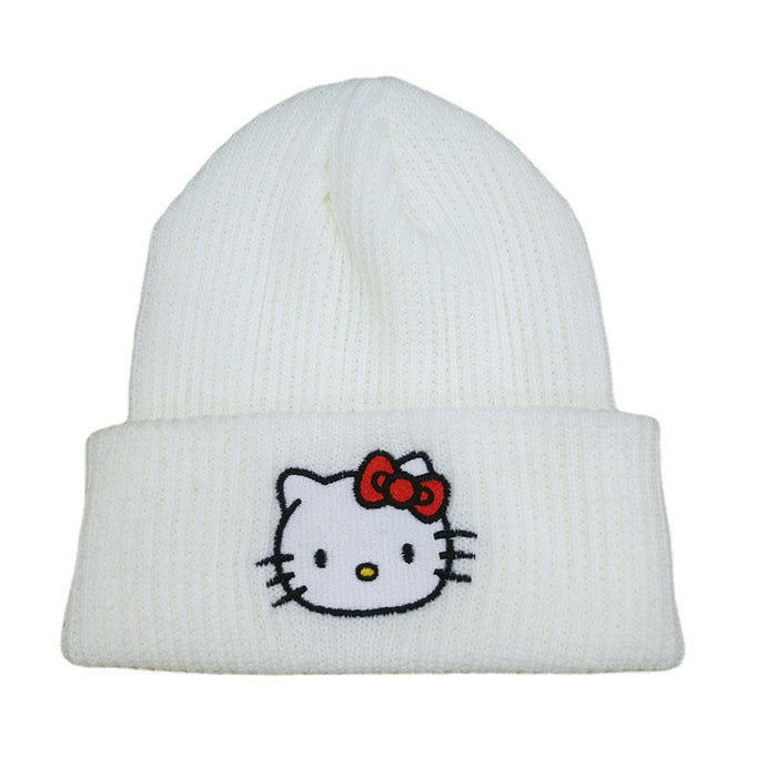 Wholesale Cartoon Embroidery Acrylic Warm Knitted Wool Hat JDC-FH-BoD014