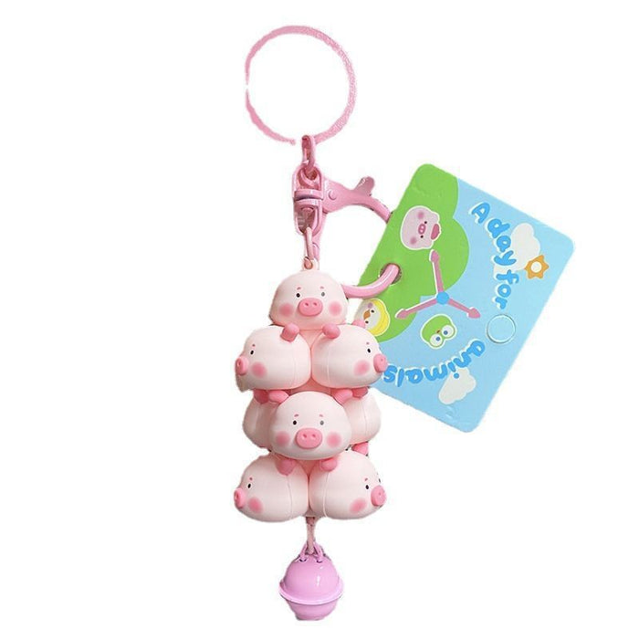 Wholesale Popular creative cute pet jengle garden doll cartoon couple schoolbag pendant car key chain small gift