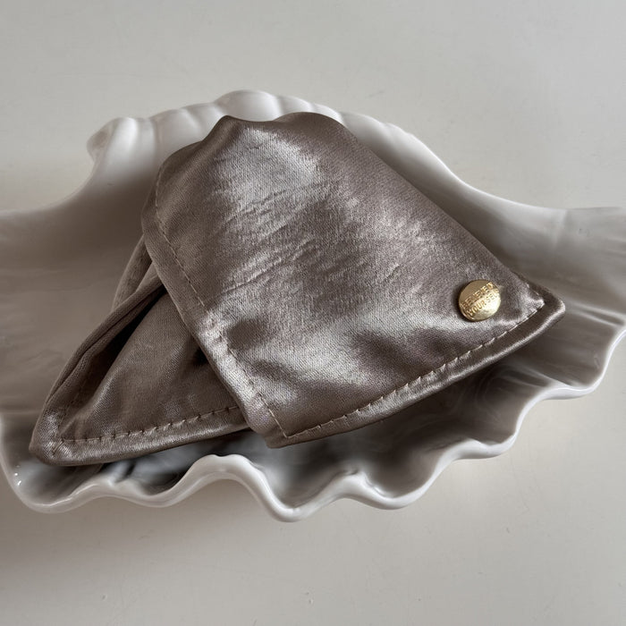 Wholesale Satin Shell Triangle Hair Clips Gold Label Shark Clip