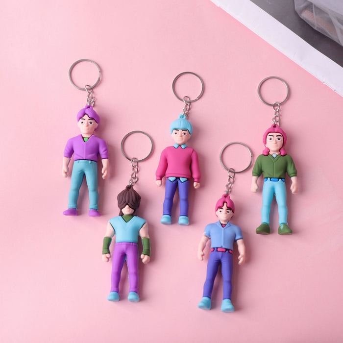 Wholesale K-POP keychain PVC soft plastic doll anime pendant