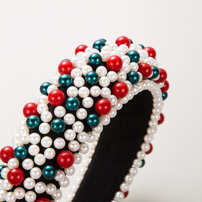 Wholesale Valentine' s Day headband with colorful beads