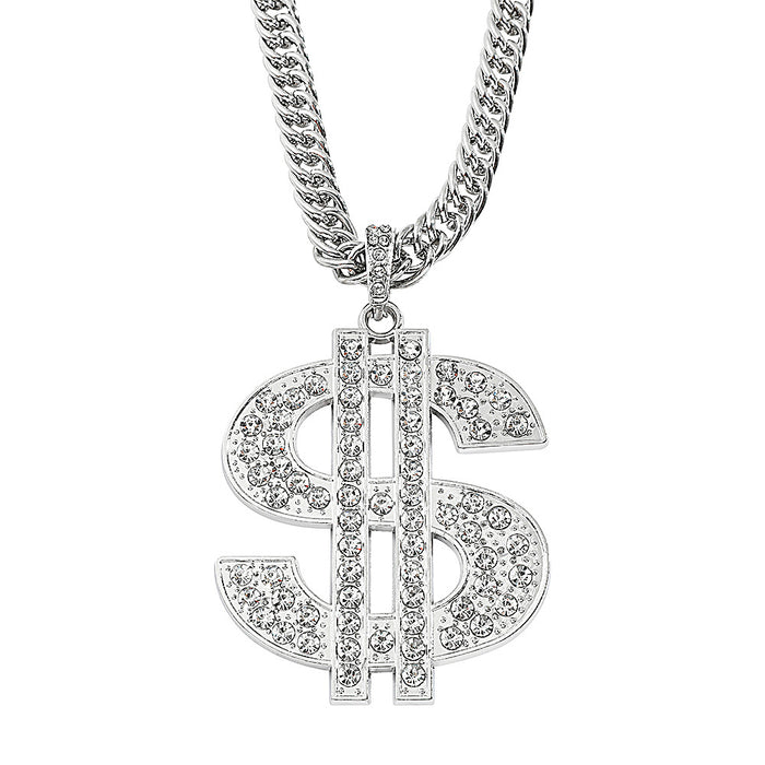 Wholesale Stylish Rotatable Letter Pendant Necklaces