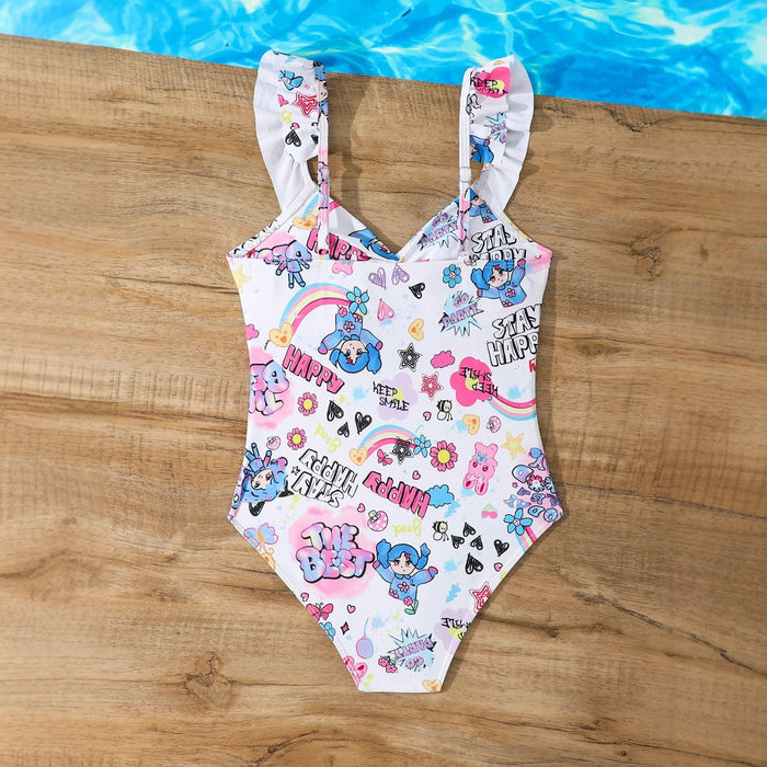 Wholesale New one-piece swimsuit with hollowed out suspender, children's swimsuit, hot spring