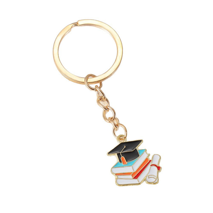 Wholesale Bachelor's Cap Keychain Inspirational Blessing Pendant for Students' Bags