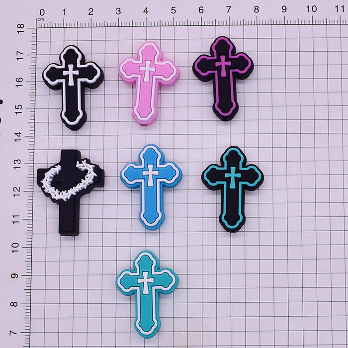 Wholesale Soft glue mold cross glue pendant cross jewelry accessories