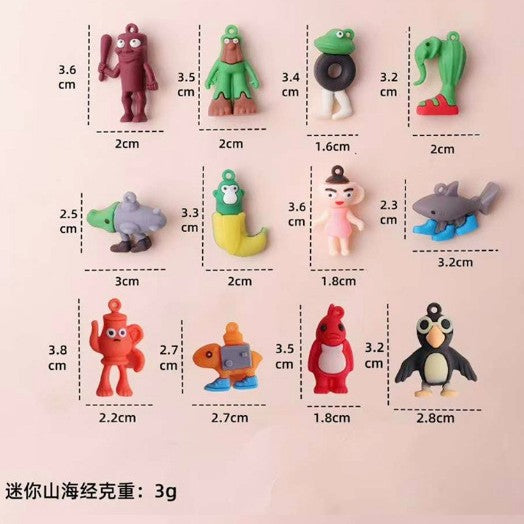 Wholesale Mini keychain abstract shape wooden stick figure backpack pendant