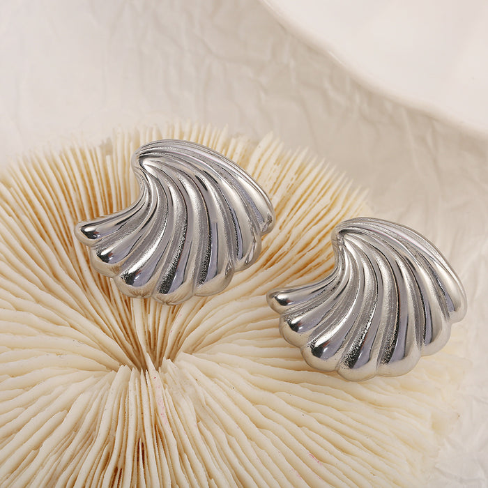 Wholesale Non fading titanium steel earrings with simple and cool style, stainless steel texture earrings