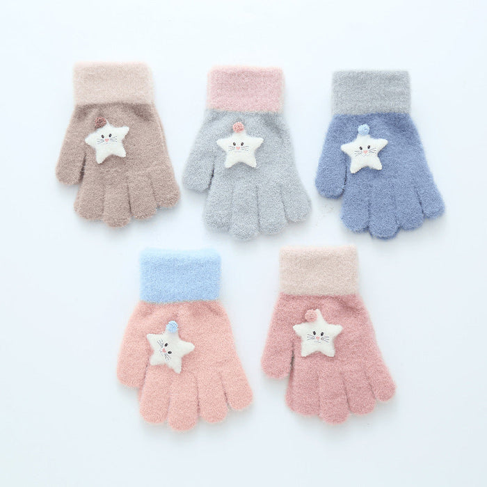 Wholesale Gloves Knitted Cartoon Cute Jacquard Candy Color JDC-GS-shunh002