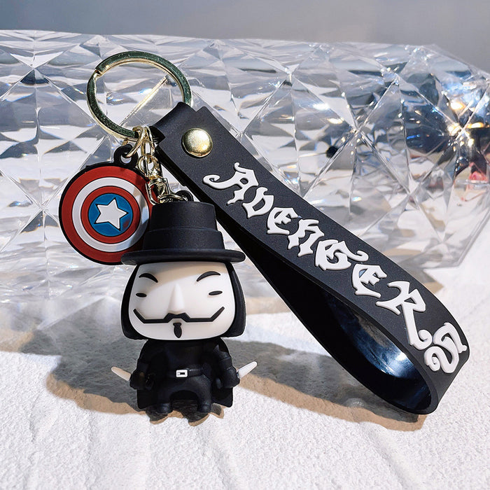 Wholesale Silicone Cartoon Doll Keychain JDC-KC-QiChao060