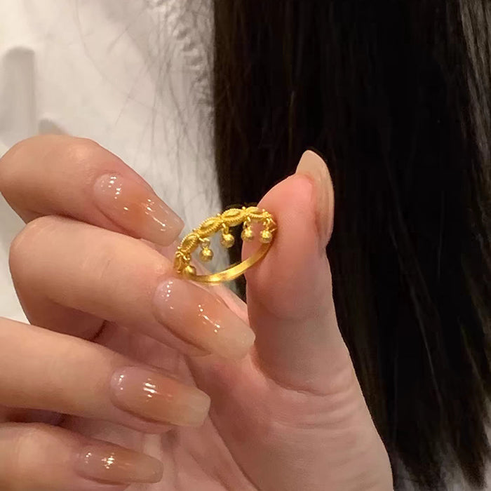 Wholesale Sand gold ring, niche fashion ring, index finger ring, ring