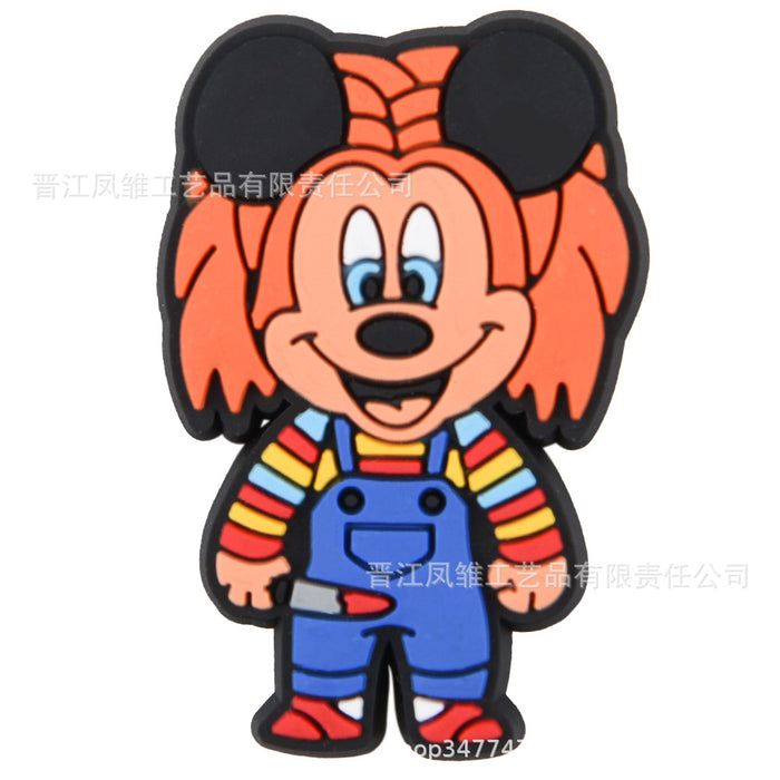 Wholesale 50pcs  Shoes Charms shoe buckle cartoon character decoration accessories