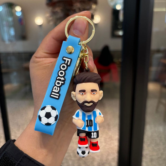 Wholesale 2pcs World Cup Cartoon Football Star Keychain Fashion Accessory Fan Gift