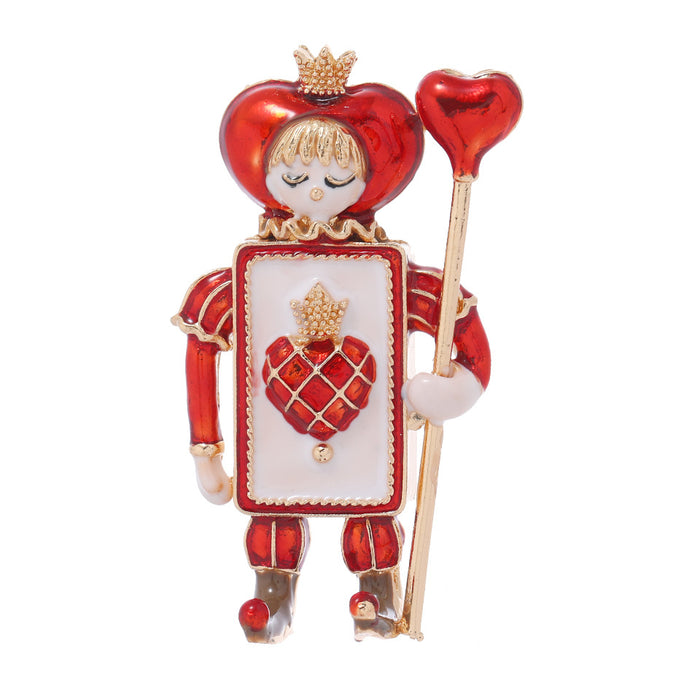 Wholesale Cute vintage red peach black peach soldier Brooches Christmas series alloy accessories