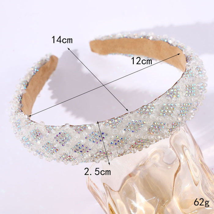 Wholesale Women' s diamond headband retro and versatile ladies evening show temperament headwear