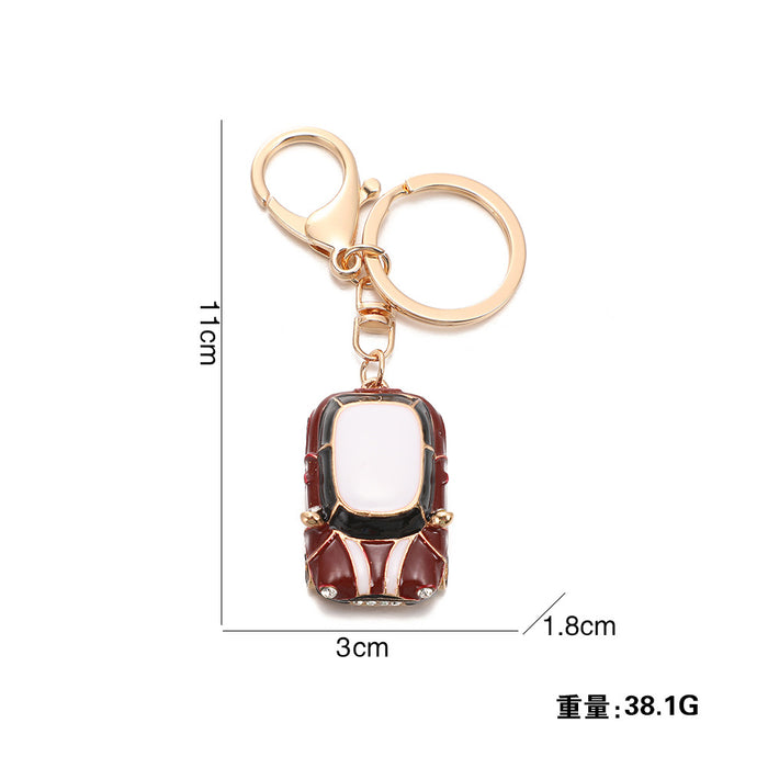 Wholesale Creative Car Keychain Burgundy Zinc Alloy Fashion Accessory MOQ≥2