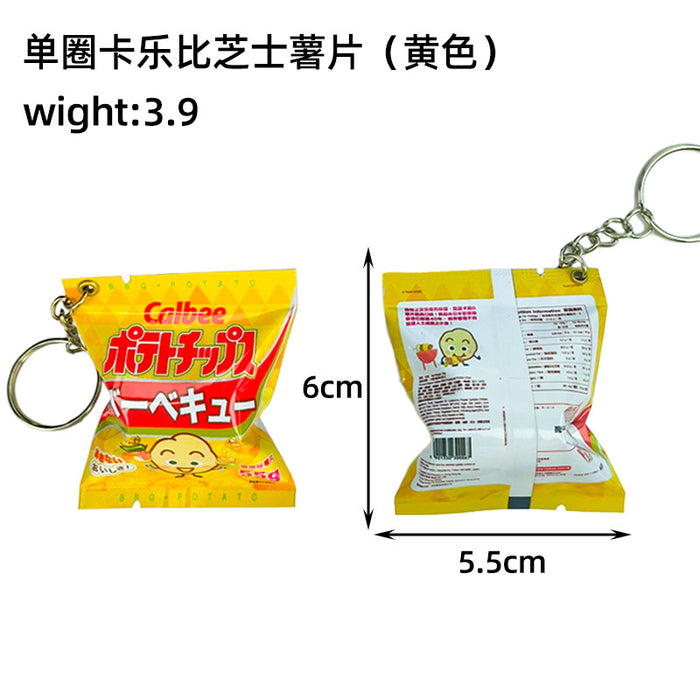 Wholesale Simulated Snack Bag Keychain Mini Snack Bag Car Keychain Pendant Bag Pendant
