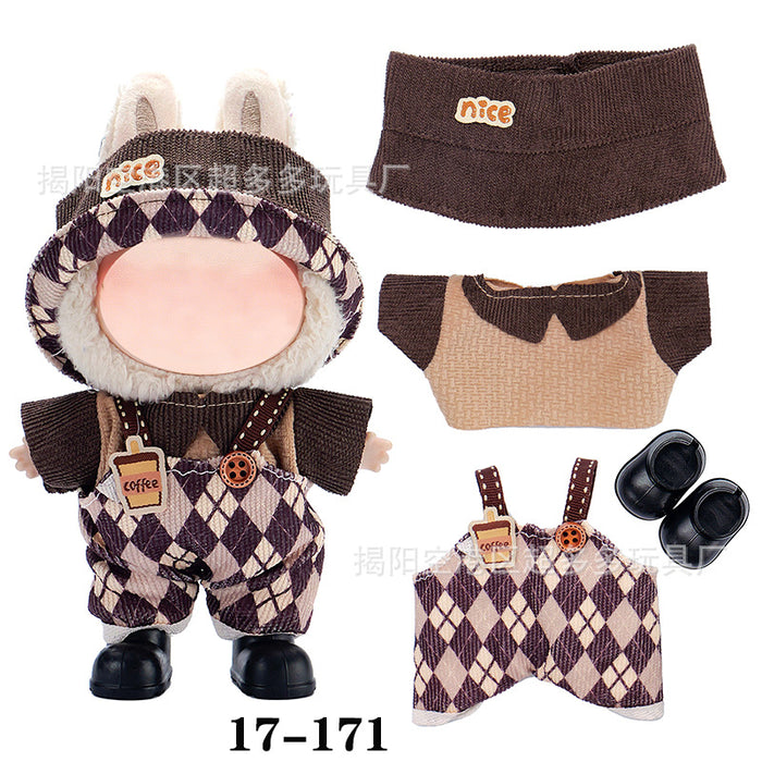 Wholesale ( Clothes only)  Baby clothes 17cm plush Christmas dress