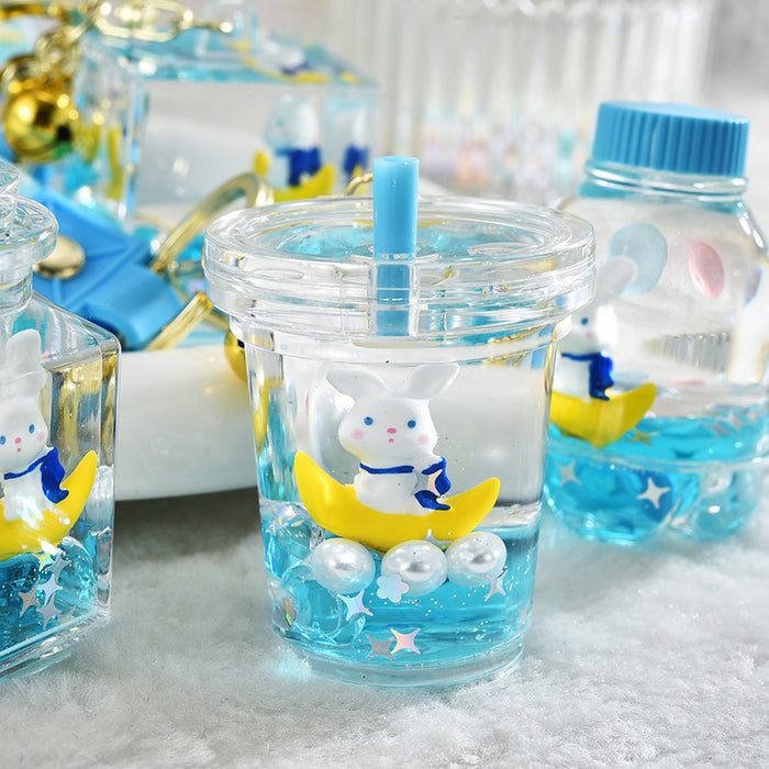 Wholesale Cloud and Sand Pendant Moon Rabbit Keychain