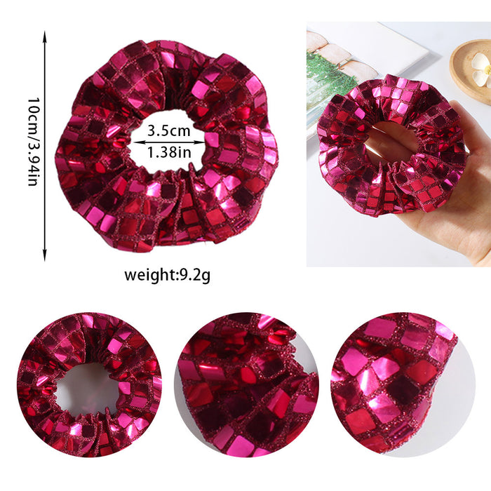 Wholesale square large intestine hair ring high elastic fabric hair rope hair accessories