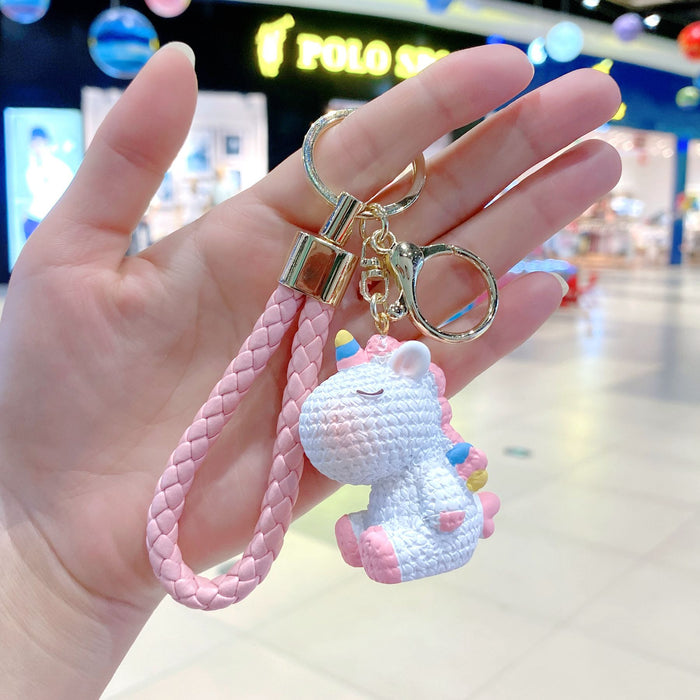 Wholesale Metal Rainbow Unicorn Pony Keychain Stylish Bag Charm For Students Great Gift For Everyday Use