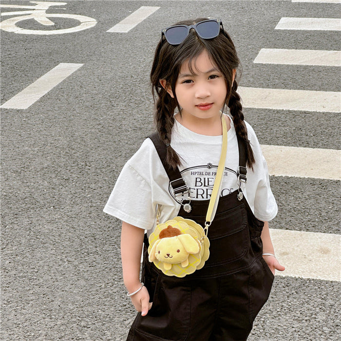 Wholesale Children's bag, stylish girl's baby plush crossbody bag, cute shoulder bag